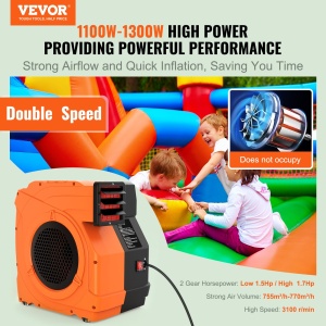 VEVOR S-U11 Multi Motor 1100W 17 CP Ventilator Electric pentru Obiecte Gonflabile - Img 2