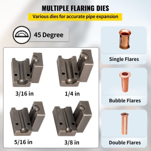 Vevor SAE475 Unelte pentru Flaring Conducte Metalice 45 Grade Compatibil Cu Tevi de Cupru si Aluminiu - Img 3