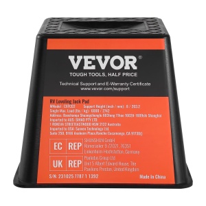 VEVOR Trailer Jack Block RV Accesorii de calatorie, pachet de 4 cricuri cu capacitate de 2721 kg per bloc de nivelare RV, pentru fiecare cric, stalp, picior si roata - Img 9