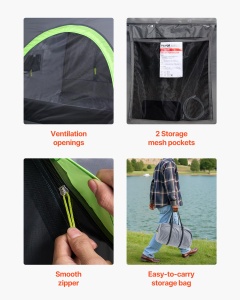 VEVOR Unisex - Cort pickup pentru camioane pentru adulti, gri, 255 x 180 x 165 cm - Img 6