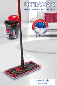 Vileda UltraMax Microfibra si Bumbac Set complet mop si galeata - Img 2