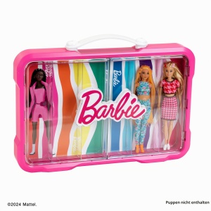 Vitrina pentru papusi Theo Klein 5808 cu logo Barbie, pentru 6 papusi, cu maner - Img 7