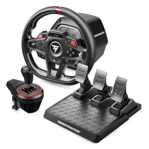 Volan Racing Thrustmaster T248R, 3,1 Nm Force Feedback, Pedalset si Schimbator TH8S