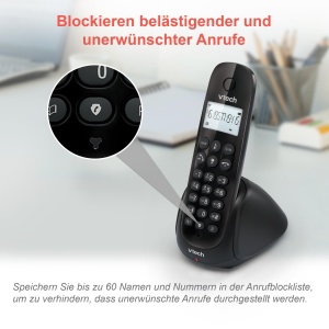 VTech CS1451 DECT Telefon fara fir 2 receptori telefonici, functie hands-free, blocarea apelantului, functie de detectare a apelantului/functie de asteptare a apelantului, afisaj iluminat din spate, mod ECO Radiatii reduse - Img 7