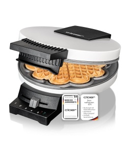 Waffeleisen Cloer 171, 16 cm, 930 W, Alb