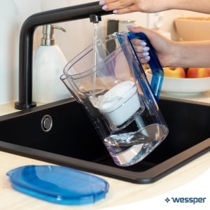 Wessper AquaMax 3D Slim 27L Filtru Apa Compatibil Brita Maxtra Albastru - Img 6
