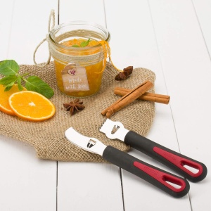 Westmark 29342270 Orange Peeler Gallant cu incrustatii colorate, plastic, rosu/negru, 19 x 2,7 x 2 cm - Img 3