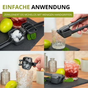Westmark Eiscrusher Cuby Black Edition Manual Crushed Ice Maker Anthracite - Img 4