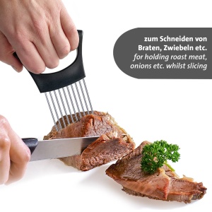Westmark Schneidehilfe Restehalter ABS si Inox 188 Protectie pentru degete Spalare in masina - Img 6