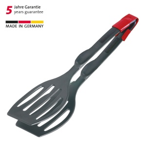 Westmark Spatule duble/clesti de servire, foarte rezistente la caldura pana la 270degC, Lungime: 28,9 cm, Plastic, Duetto Flonal Plus, Negru, 21002275 - Img 2