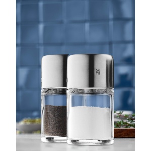 WMF Bel Gusto Set sare si piper, shaker mic, sare mini, cromargan din otel inoxidabil mat - Img 2