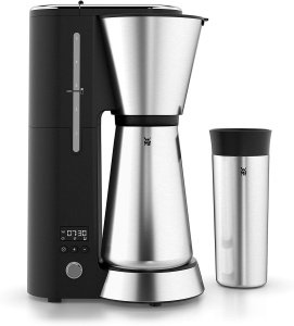 WMF Kuchenminis Aparat de cafea cu filtru Aroma mic cu balon termos, 870 wati, cana termica la pachet, aparat de cafea mic cu temporizator, cromargan mat - Img 2