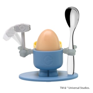 WMF Minions Eierbecher cu Lingurita GalbenAlbastru Cromargan Spalare Automata - Img 3