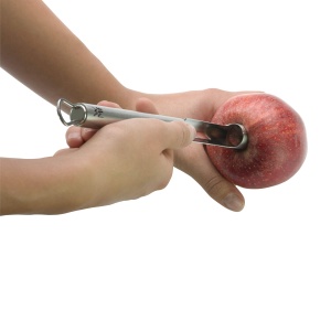 WMF Profi Plus Apple Cookie Cutter 21,5 cm, otel inoxidabil Cromargan partial mat, taietor de biscuiti cu miez de mar ideal pentru mere si pere, miez de mere - Img 2