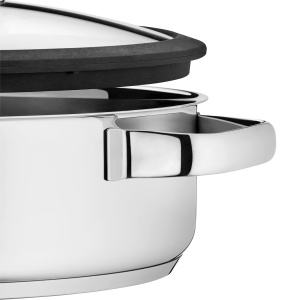 WMF Vitalis Aroma Steamer 28 cm, Oala cu aburi, Prajitor rotund 5.0l, Oala cu aburi, Capac din sticla cu margine din silicon, Termometru de gatit, Tava de gatit, Cromargan din otel inoxidabil neacoperit, rezistent la cuptor - Img 8