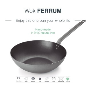 Wok Lacor Ferrum 63233, 100 Fier Natural, 32cm, PFOA-Free - Img 4