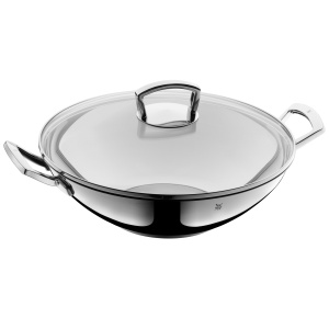 Wok WMF 36 cm din Cromargan cu Capac, Inductie, Spalare Automata