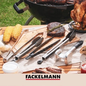 Zanga de Grill Fackelmann din Otel Inoxidabil, 36 cm, Spalare Automata - Img 2