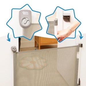 Zarva de siguranta Badabulle Safe Roll, extensibila pana la 140 cm, gri - Img 4