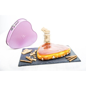 Zenker creative studio Tigaie cu arc Heart, tava de copt cu fund plat, tava de tort in forma de inima cu acoperire antiaderenta, coacere creativa (culoare: roz, argintiu), cantitate: 1 bucata - Img 5