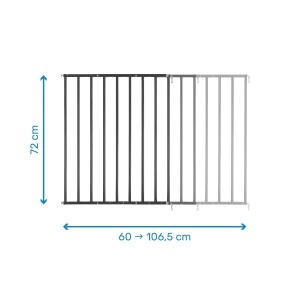 Zid de protectie Badabulle Safe Protect XL, 60-106,5 cm, cu montare prin surub, negru - Img 7