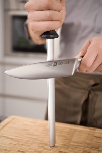 ZWILLING Wetzstahl 23cm Negru Maner Ergonomic pentru Ascutirea Cutitelor - Img 7