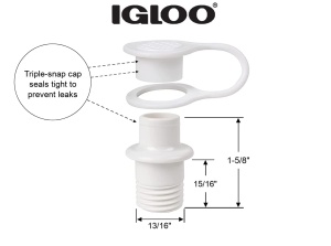 Ablassschraube pentru racitor Igloo, Alb, 1 bucata - Img 2