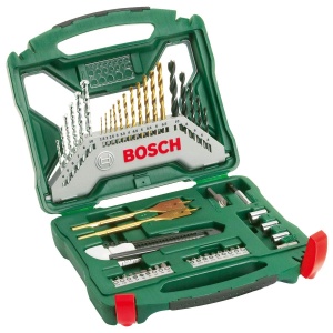Accesorii Bosch Bosch 50buc. Set de burghie si surubelnite din titan X-Line (lemn, piatra si metal, burghiu accesoriu)