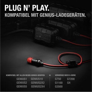 Accesoriu 12V NOCO GC003 pentru Incarcatoare Genius, Stecker Dual-Size, LED, Waterproof - Img 6