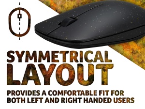 Acer Vero Mouse AMR020 - Mouse fara fir (mouse fara fir de 2,4 GHz, 1200 DPI, management inteligent al energiei, mouse ergonomic pentru mana dreapta si stanga, rotita silentioasa a mouse-ului, 30% continut de plastic PCR) negru - Img 5