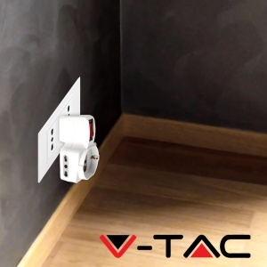 Adaptator multiplu V-TAC cu 3 prize, comutator, 1016 A, alb - Img 2