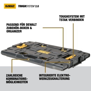 Adapter Dewalt pentru cutii de unelte TSTAK si ToughSystem, cu suport pentru unelte - Img 3