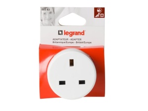 Adaptor de calatorie Legrand 050383E, 1380W, 230V, albgri - Img 2
