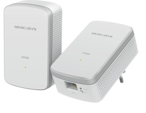 Adaptor Powerline Mercusys MP300, 600 Mbits, Gigabit-Port, Plug Play