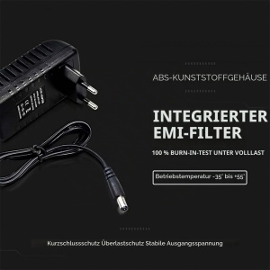 Adaptor V-TAC 12V 42W 3.5A pentru camere si LED-uri, Negru - Img 3