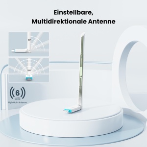 Adaptor Wi-Fi USB Tenda U2, Wi-Fi 6, 286 Mbits, antena 6 dBi - Img 5