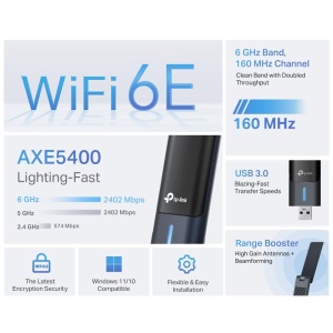 Adaptor WiFi TP-Link Archer TXE70UH, Dualband, 5400 Mbps, USB 3.0 - Img 4