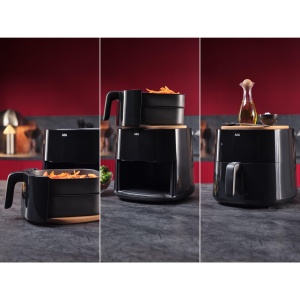 AEG AAF7B Air Fryer/IF Design Award 2024 / ulei putin sau deloc / 8 programe / programabil/functie de preincalzire / 6,8 l / poate fi spalat in masina de spalat vase / protectie termica / prompt de inversare / negru - Img 6