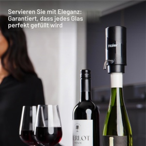Aerator si dozator de vin Haier 2 in 1, compatibil cu sticle standard, USB - Img 5