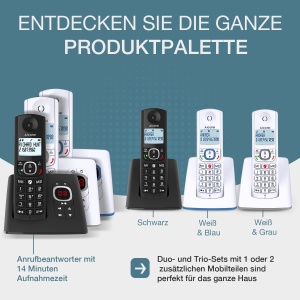 ALCATEL F530 - Telefon fix fara fir DECT - Afisaj mare iluminat - Functie hands-free - Functie de blocare a apelurilor - 2 butoane de apelare directa - Negru - Img 5