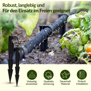 Ancore pentru furtun Gardenix, 100 bucati, din plastic rezistent, lungime 16 cm - Img 8