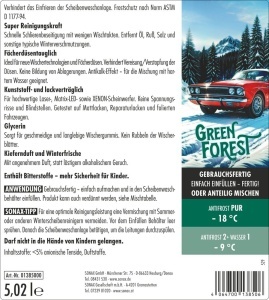 Antigel pentru parbriz SONAX AntiFrostKlarSicht 5 Litri, cu parfum de brad, -18 C - Img 2