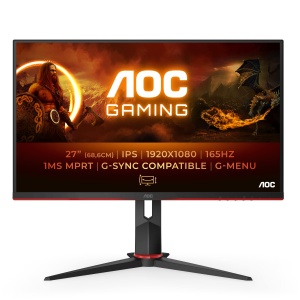 AOC Gaming 27G2SP - Monitor FHD de 27 inch, 165 Hz, 1 ms, FreeSync Premium (1920x1080, VGA, HDMI, DisplayPort) negru/rosu - Img 2