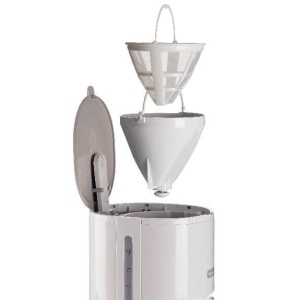 Aparat de cafea cu filtru Ariete Breakfast 1395, aparat de cafea americano, pana la 12 cani, indicator de nivel al apei, placa incalzita, filtru lavabil si suport de filtru, protectie impotriva picaturii, alb - Img 5
