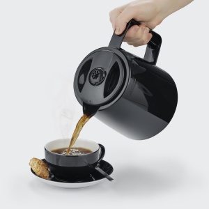 Aparat de cafea cu filtru SEVERIN Duo cu ulcior termic, aparat de cafea pentru pana la 16 cani, aparat cu filtru atractiv cu 2 ulcioare de vid, negru, KA 9315 - Img 7