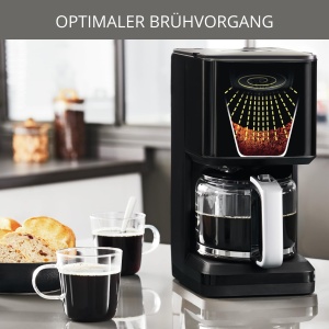 Aparat de cafea Krups Smart'n Light cu temporizator, Pentru cafea la filtru de 1,25 litri, functie de mentinere la cald, oprire automata, negru, KM600810 - Img 3