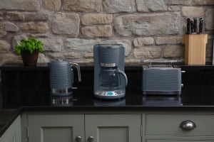 Aparat de cafea Russell Hobbs [cronometru digital, cap de dus pentru extractie si aroma optime] Inspire Grey (max 10 cani, ulcior de sticla de 1,25 l, placa de incalzire, 1100W) Filtru de cafea 24393-56 - Img 7