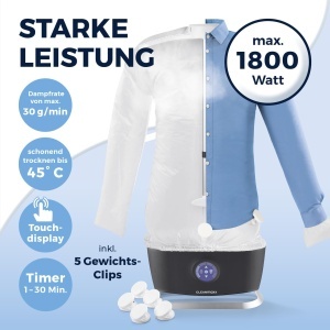 Aparat de calcat automat CLEANmaxx PRO STEAM, 1800 W, functie de abur, uscare si display tactil - Img 4