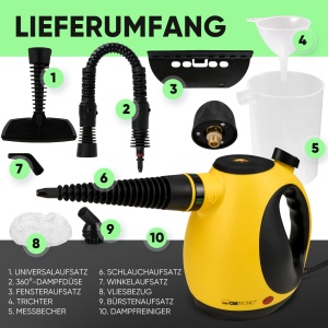 Aparat de curatare cu abur Clatronic DR 3653, 250 ml, 3.5 bar, cablu 5 m - Img 3