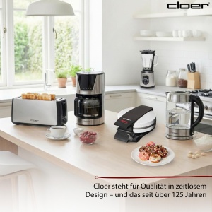 Aparat de facut mini-donuts Cloer 6121, 6 mini-donuts, 520W, alb - Img 7